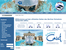 Tablet Screenshot of berliner-schwimm-verband.de